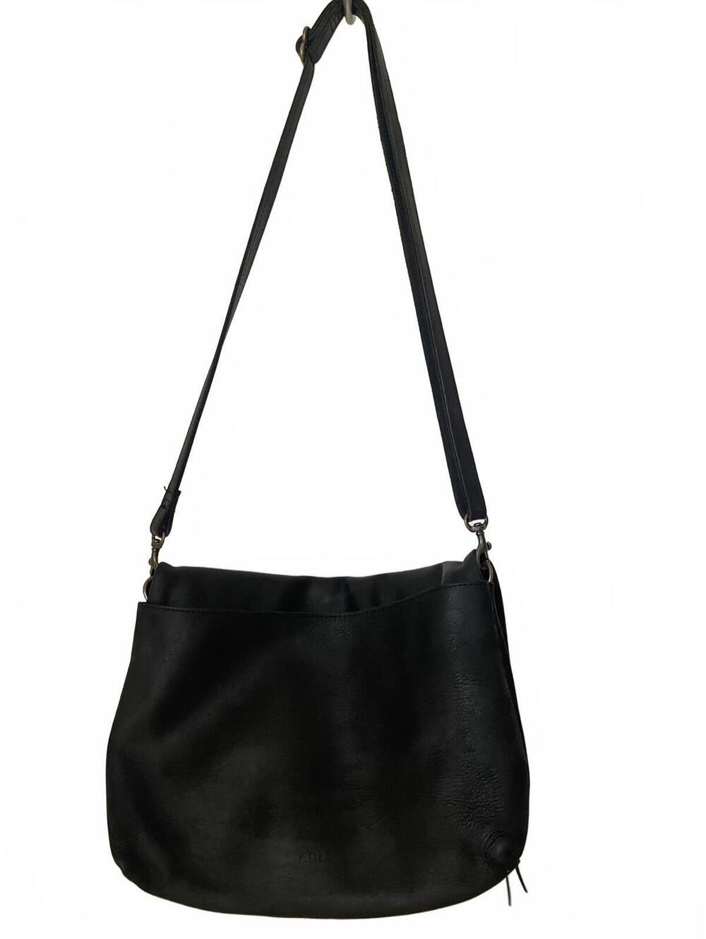 ABLE  Black Leather Crossbody Bag EUC